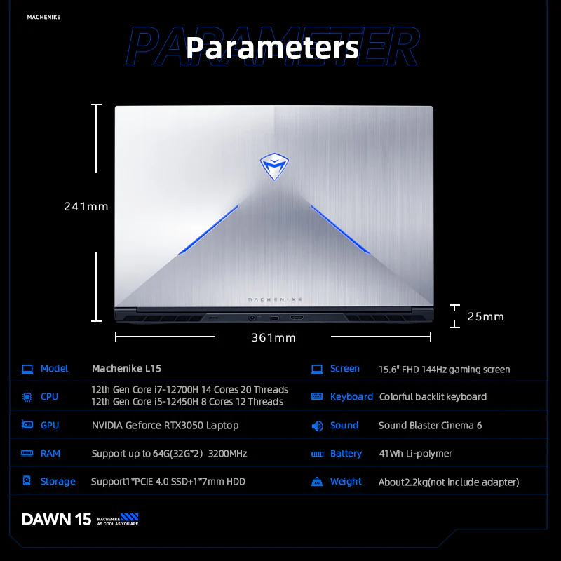 Machenike L15 Gen 12 Intel (15.6”) Gaming Laptop - Image 8