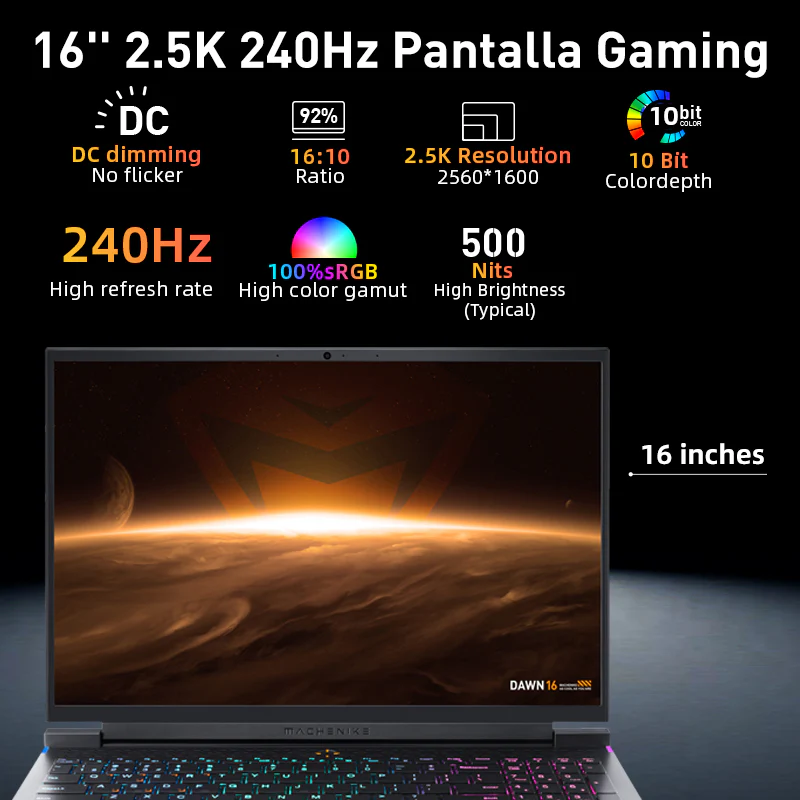 Machenike L16 Gen 13 Intel (16”) Gaming Laptop - Image 4