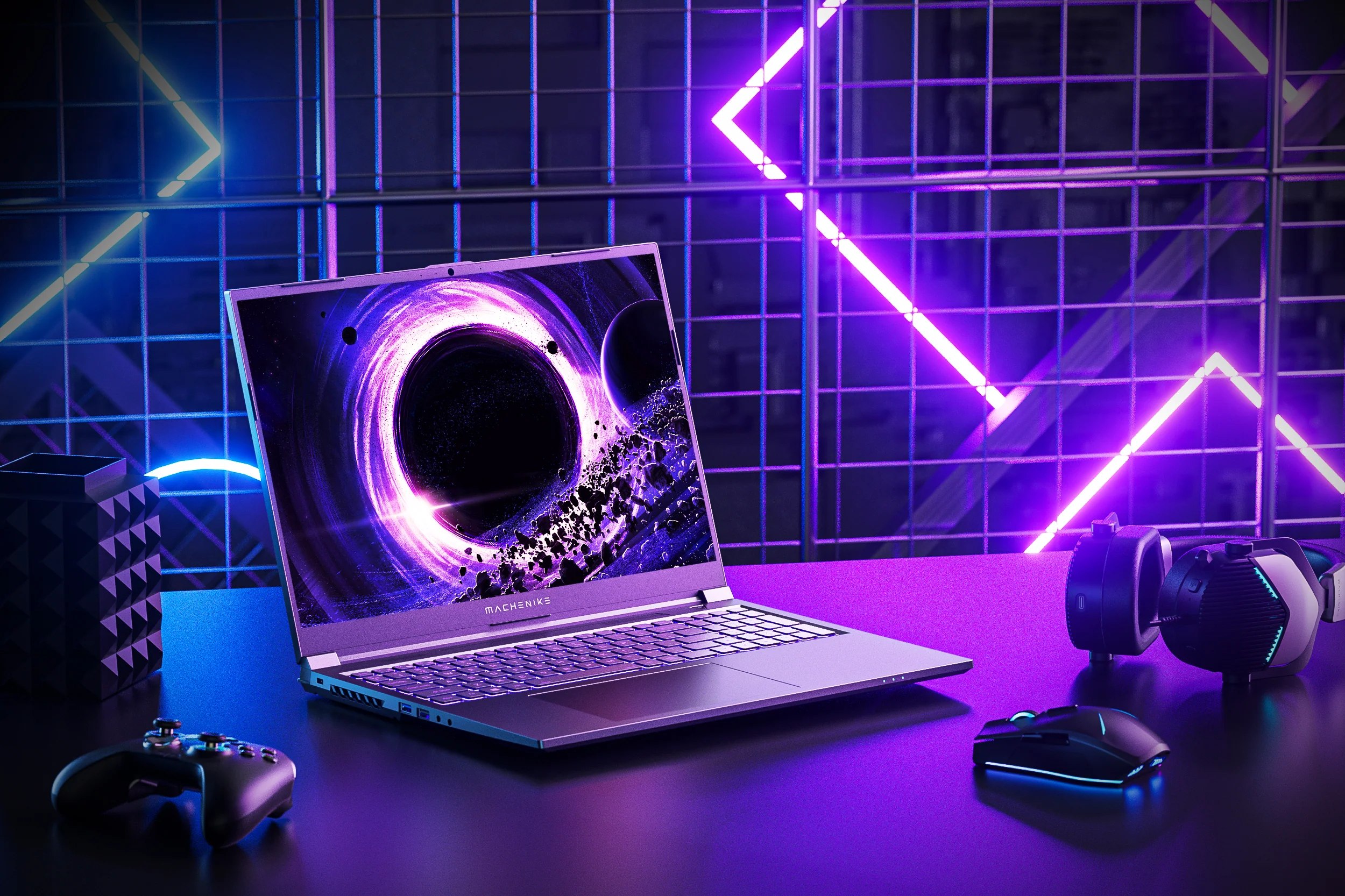 Machenike S16 Gen 12 Intel (15.6”) Gaming Laptop - Purple - Image 6