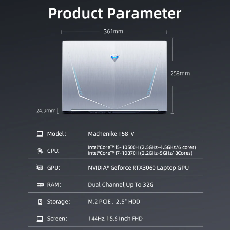 Machenike T58 Gen 10 Intel (15.6”) Gaming Laptop - Image 8